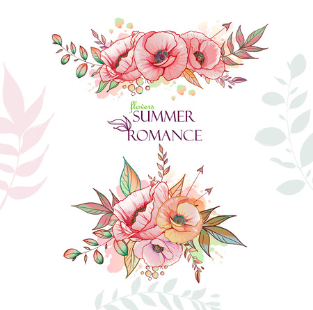 flovers summer romanceのイラスト素材