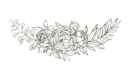 Bouquet vector element of designのイラスト素材