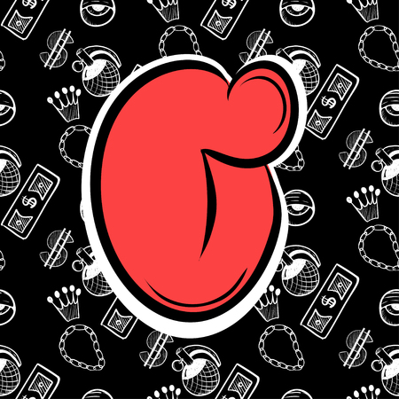 Hip hop street style. Free wildstyle for wall city urban. Modern vector style illustration art print.のイラスト素材