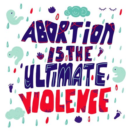 illustration of no abortion abstract concept backgroundのイラスト素材