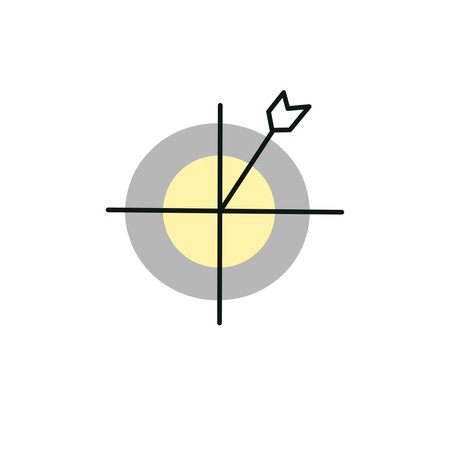 Linear darts target icon for marketing design. Arrow vector icon.のイラスト素材