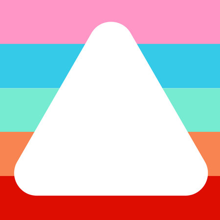 Frame - triangle on the rainbow background. Cartoon illustration. Vector art illustration.のイラスト素材