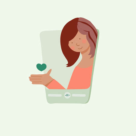 Social networking, promotion, smm concept. Cartoon vector people illustration.のイラスト素材