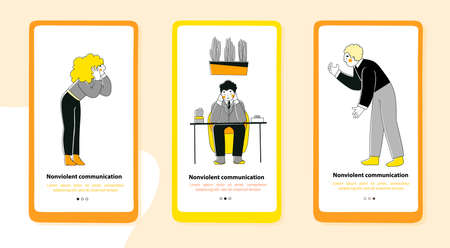 Flat stress management for concept design. Flat vector landing page template. Business vector illustration.のイラスト素材