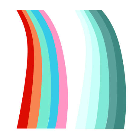 Vintage rainbows, great design for any purposes. Template design. Flat vector design isolated. Cute baby print.のイラスト素材