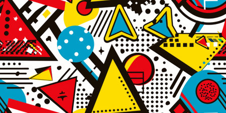 Vivid Memphis Design with Pop Art Influence
