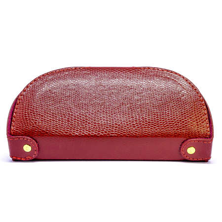 Leather jeans glasses case on white background isolatedの写真素材