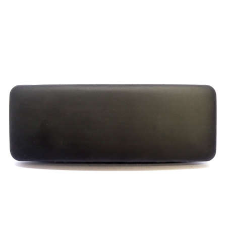 Leather jeans glasses case on white background isolatedの写真素材