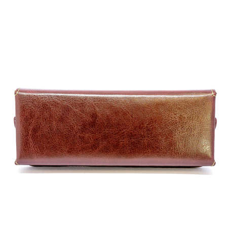 Leather jeans glasses case on white background isolatedの写真素材
