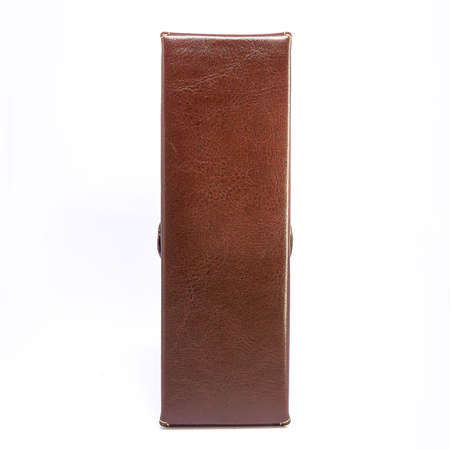 Leather jeans glasses case on white background isolatedの写真素材