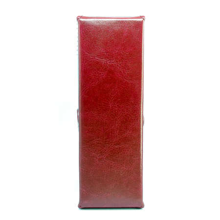 Leather jeans glasses case on white background isolatedの写真素材