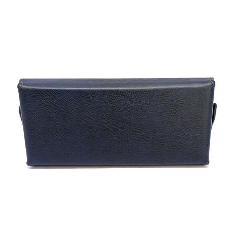Leather jeans glasses case on white background isolatedの写真素材