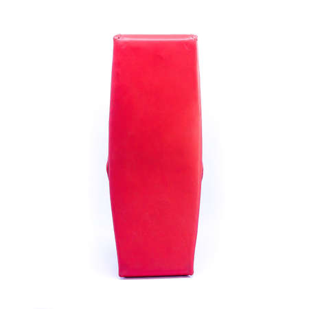 Leather jeans glasses case on white background isolatedの写真素材