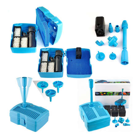 modern sand pump model for frame pool for house. concept of accessories for family vacations and active lifestyle after quarantineの写真素材