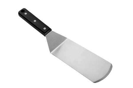 Barbecue and grill spatula bottle hook tongs tools set on White Background isolated wooden handle iron steelの写真素材