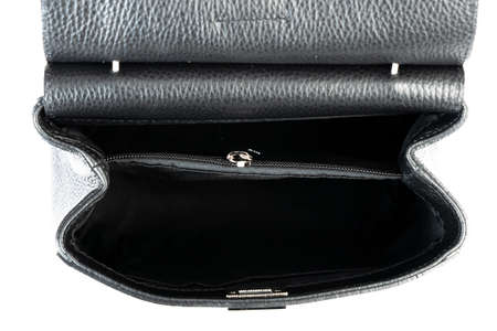 Bag fashion autumn clutch isolated on white leatherの写真素材