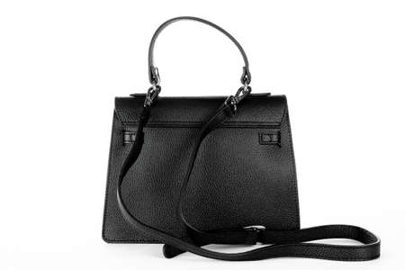 Bag fashion autumn clutch isolated on white leatherの写真素材