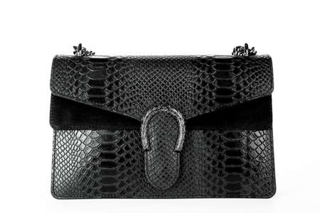 Bag fashion autumn clutch isolated on white leatherの写真素材