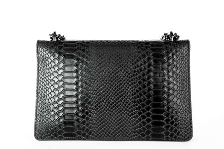 Bag fashion autumn clutch isolated on white leatherの写真素材