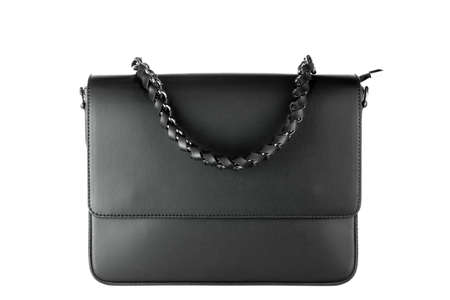 Bag fashion autumn clutch isolated on white leatherの写真素材