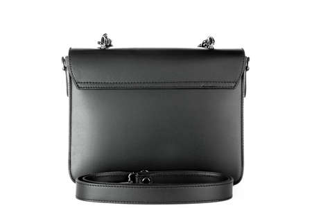Bag fashion autumn clutch isolated on white leatherの写真素材