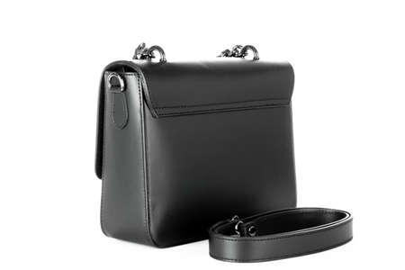 Bag fashion autumn clutch isolated on white leatherの写真素材