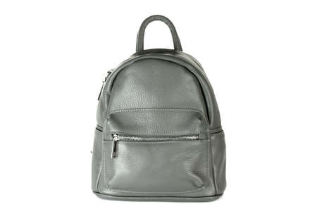 Bag fashion autumn clutch isolated on white leatherの写真素材