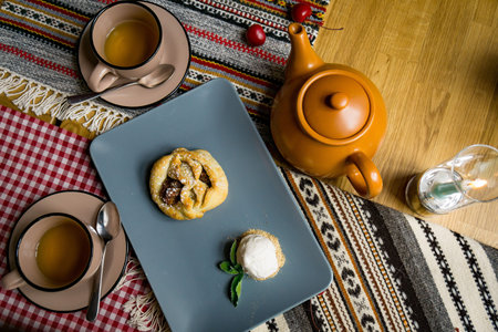 Traditional Georgian sweets and desserts with hazelnuts, walnuts, grape juice, honey, chocolate....