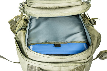 Backpack bag gear protective color khaki, tactical sports equipment black grayの写真素材