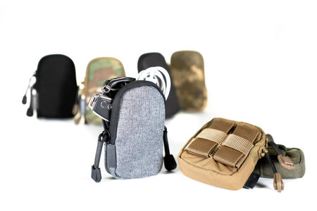 Backpack bag gear protective color khaki, tactical sports equipment black grayの写真素材