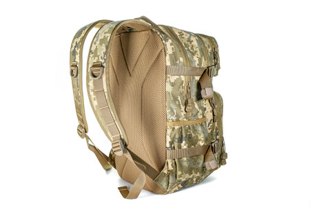 Backpack bag gear protective color khaki, tactical sports equipment black grayの写真素材