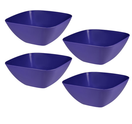 empty blue plastic bowl isolated on white backgroundの写真素材