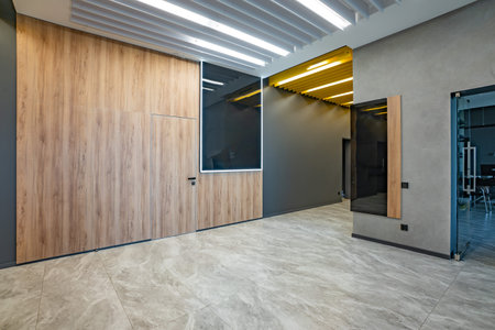 interior of modern entrance hall modern office building