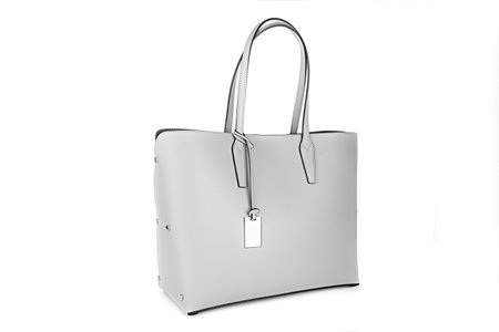 Bag clutch fashion glamor style classic retro isolated on white leatherの写真素材