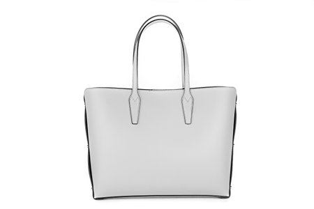 Bag clutch fashion glamor style classic retro isolated on white leatherの写真素材