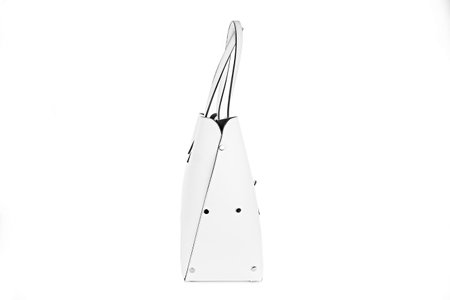 Bag clutch fashion glamor style classic retro isolated on white leatherの写真素材