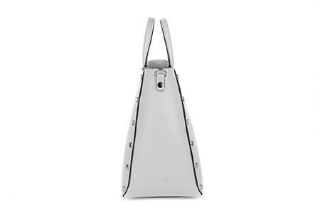 Bag clutch fashion glamor style classic retro isolated on white leatherの写真素材