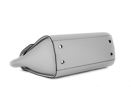 Bag clutch fashion glamor style classic retro isolated on white leatherの写真素材