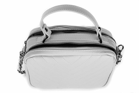 Bag clutch fashion glamor style classic retro isolated on white leatherの写真素材