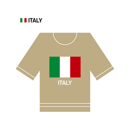 Italian t-shirt symbol. Italy National sport team isolated on white. European Championship.のイラスト素材