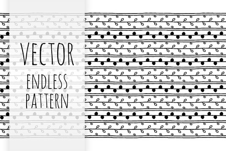 hand drawn endless patternのイラスト素材