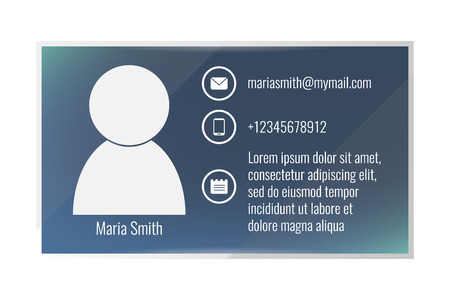 Infographics card with contact informationのイラスト素材