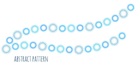 Abstract wave vector pattern, blue and white circle elements ornamentのイラスト素材