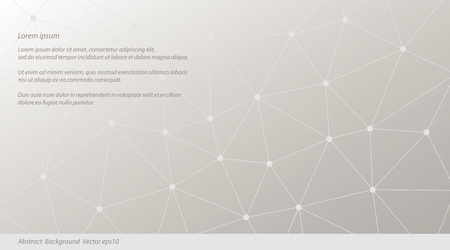 Abstract vector triangle background. Gray and white poly network pattern. Infographic illustration for business presentation and marketing projectのイラスト素材