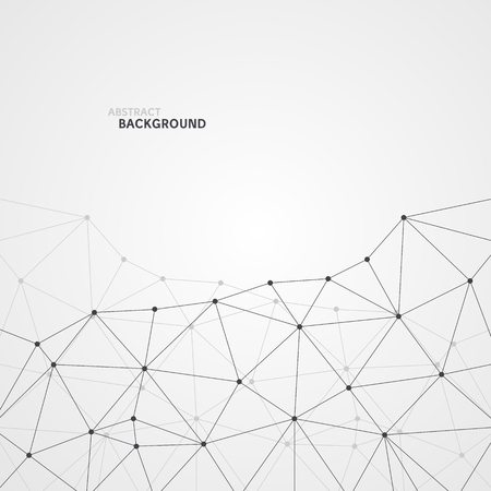 Abstract triangular pattern. Geometric polygonal network background. Molecular structure. Infographic scientific illustration for business, marketing project, template, concept designのイラスト素材