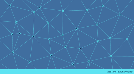 Abstract connected triangle vector pattern. Neural network background. Geometric polygonal infographic illustration for business project, template, concept design, science, connectionのイラスト素材