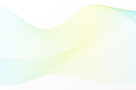 Abstract vector curve pattern. Yellow and blue gradient wave background. Illustration for design, sample, template, decoration, web, conceptのイラスト素材