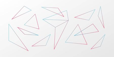 Abstract vector background. Gradient triangle geometric pattern. Blue red white ilustration for web, futuristic design, concept, decorationのイラスト素材