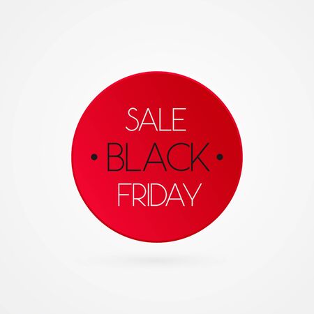 Black Friday vector circle icon isolated. Illustration sign for sale, marketing, business, retail, shop, merchandise, shopping, commerceのイラスト素材