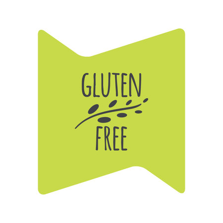 Gluten free sticker. Green vector sign isolated.のイラスト素材